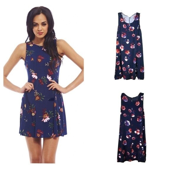 Maurice’s navy floral shift dress size medium - Picture 1 of 5